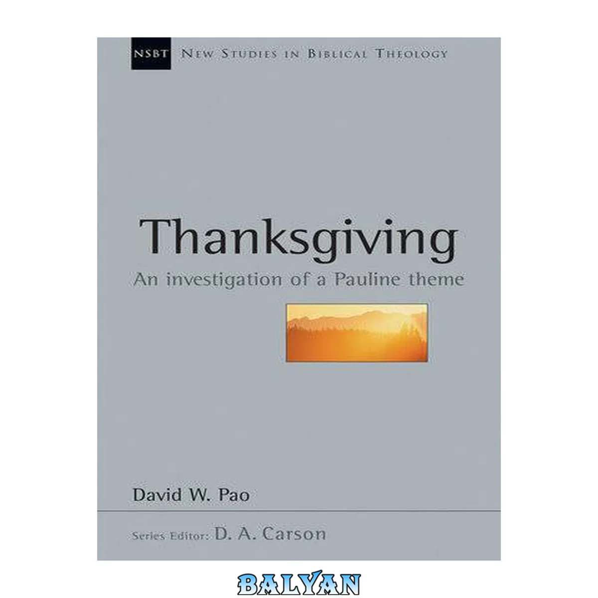 جلد کتاب Thanksgiving: An Investigation of a Pauline Theme (Volume 13) (New Studies in Biblical Theology)
