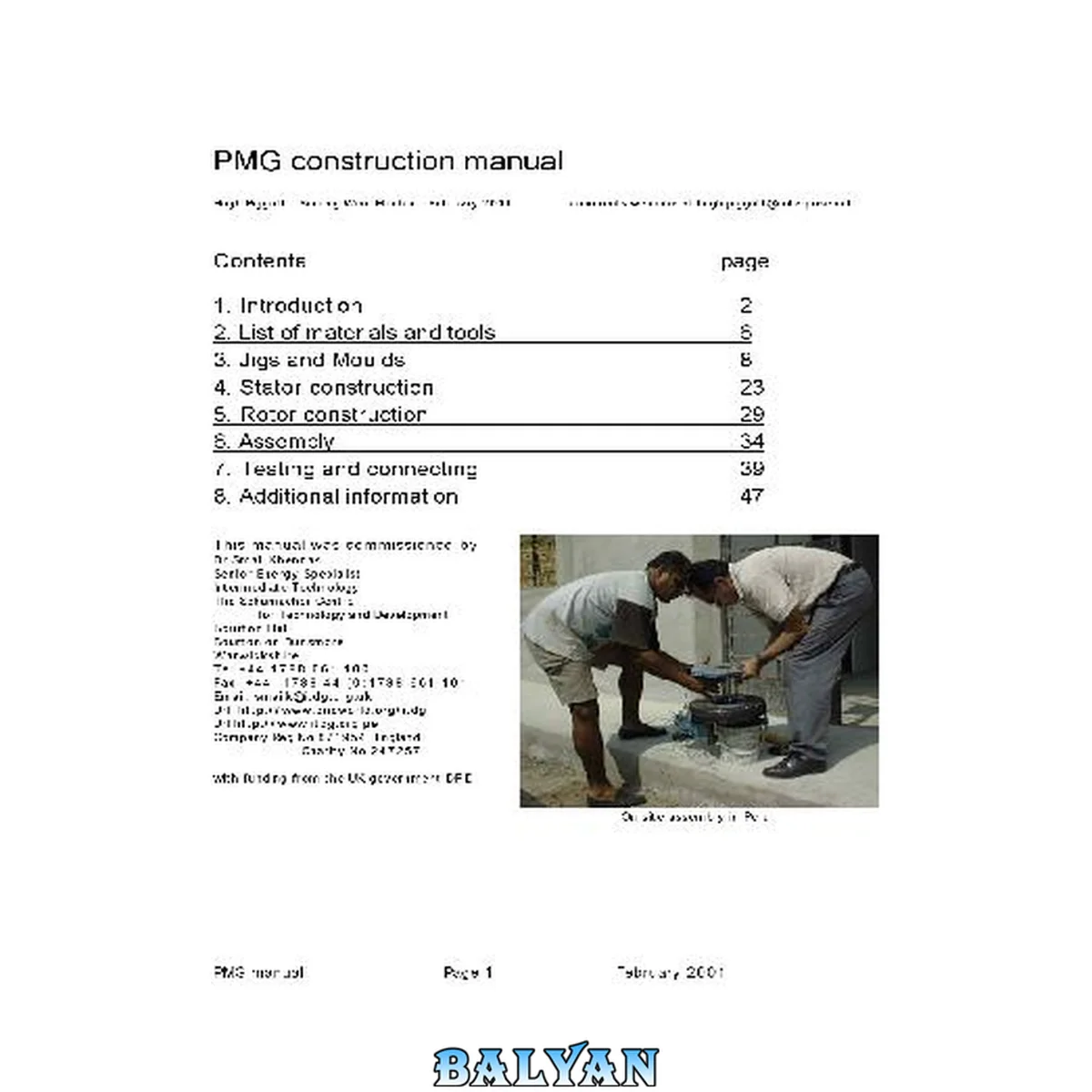 جلد کتاب Wind Turbine Construction Manual