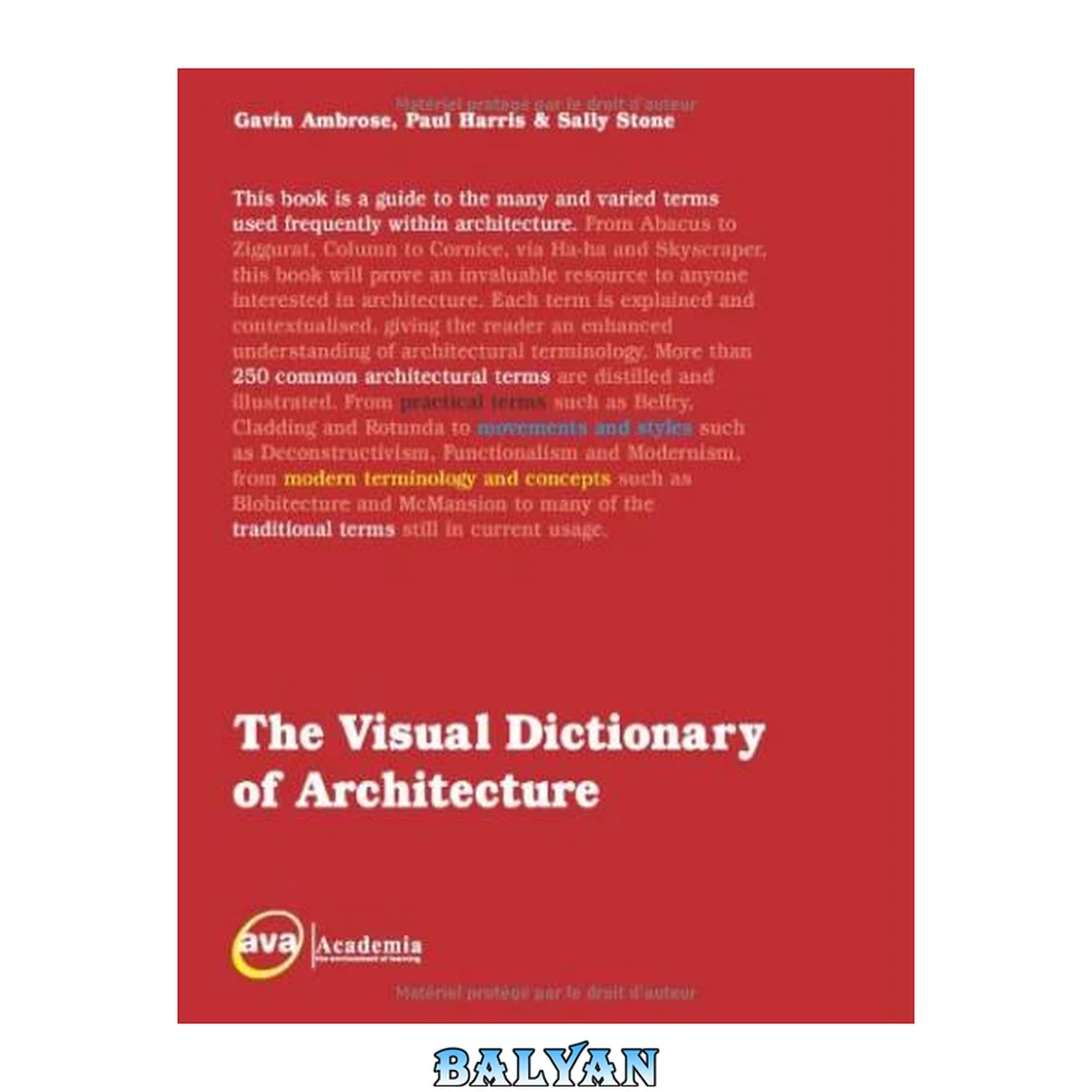 جلد کتاب The Visual Dictionary of Architecture (Reference)