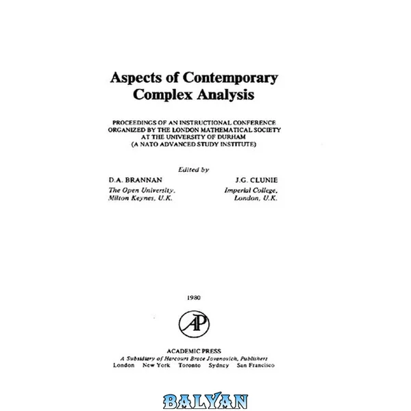 جنبه‌های تحلیل پیچیده معاصر: Proceedings of an instructional conference organized by the London Mathematical Society at the University of Durham
