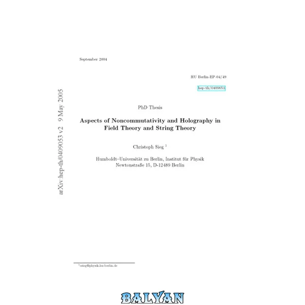 Noncommutativity and Holography in Field, String Theory [thesis]