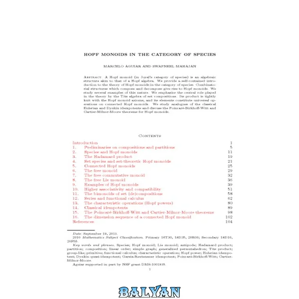 Hopf monoids in the category of species