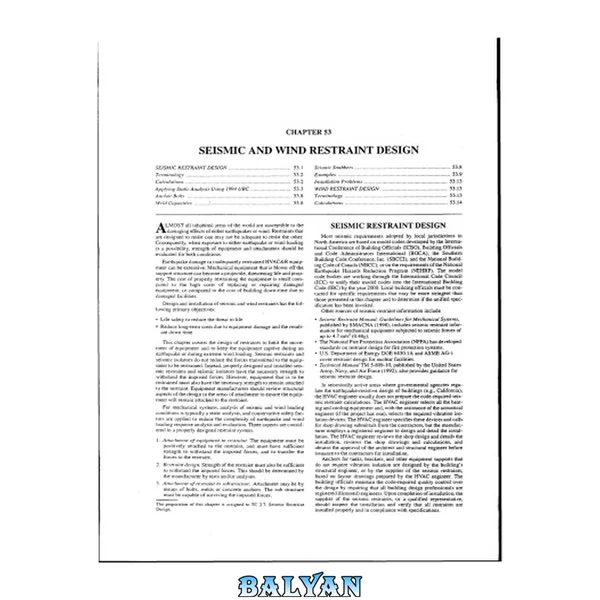 Handbook 1999 HVAC - Seismic and wind restraint design