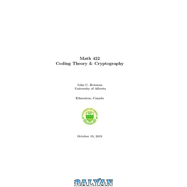Math 422 Coding Theory & Cryptography [Lecture notes]