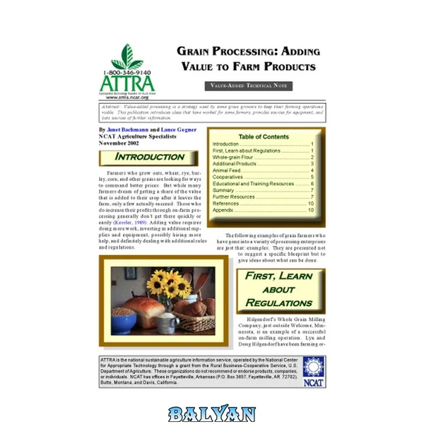 Grain processing : adding value to farm products