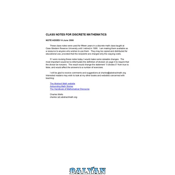 Discrete Mathematics [Lecture notes]