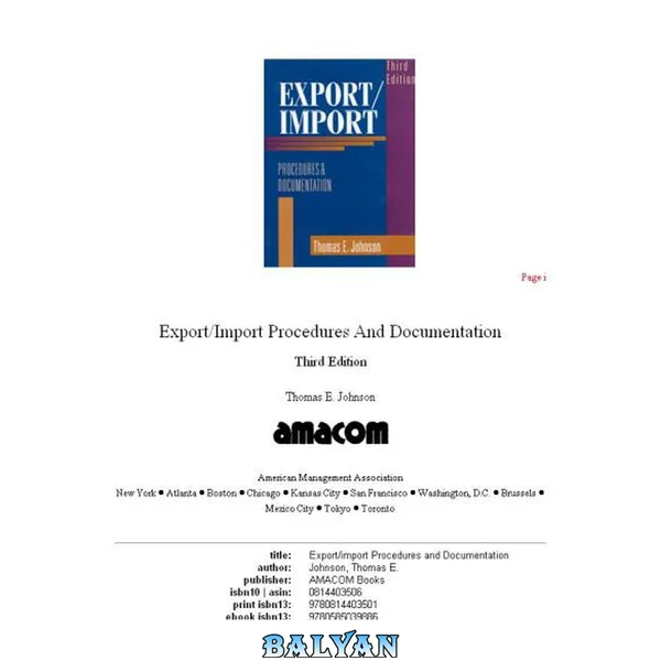 Export Import Procedures and Documentation, third edition