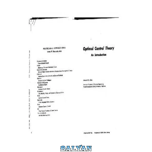 Optimal Control Theory