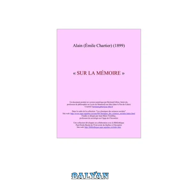Sur La Memoire