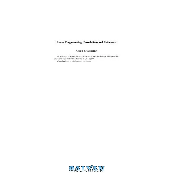 Linear programming, foundation and extensions