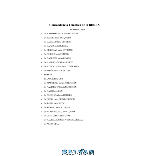 Concordancia Biblica