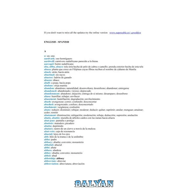 English-Spanish, Spanish-English dictionary