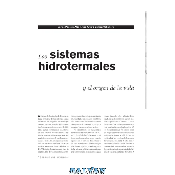 Los Sistemas Hidrotermales Y El Origen De La Vida