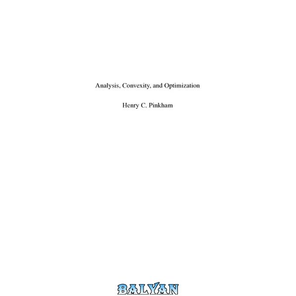 Analysis, Convexity, and Optimization [draft]