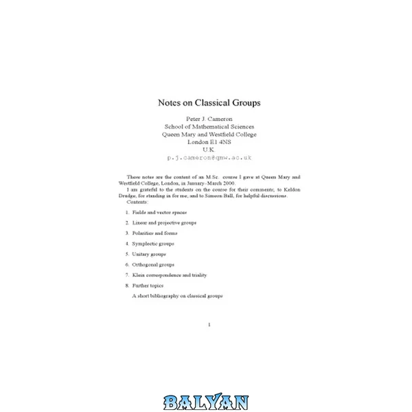 Notes on Classical Groups [Lecture notes]