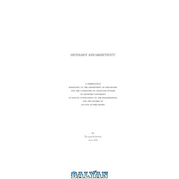 Ontology and Objectivity (PhD Thesis)