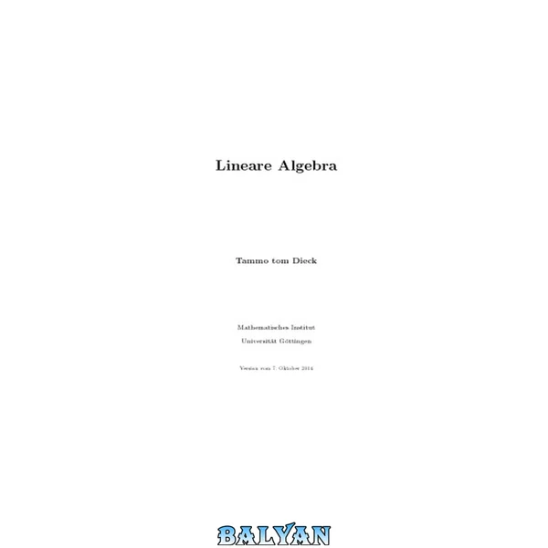 Lineare Algebra [Lecture notes]