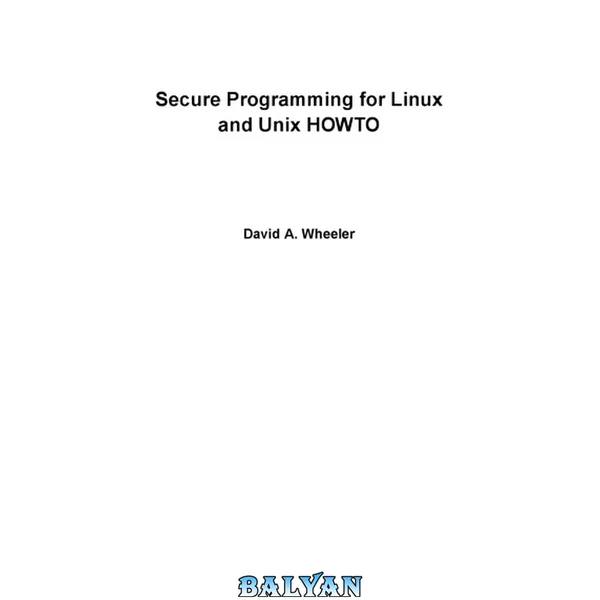 Secure programming with Linux and Unix HOWTO