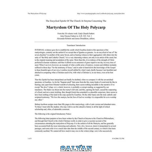 Martyrdom of Polycarp