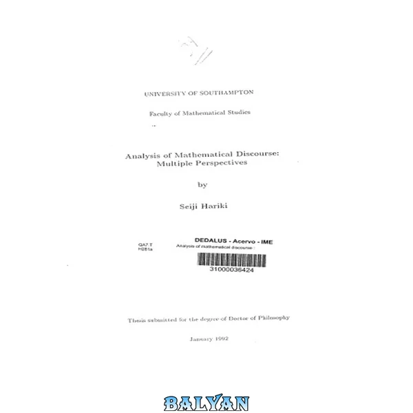 Analysis of mathematical discourse: multiple perspectives
