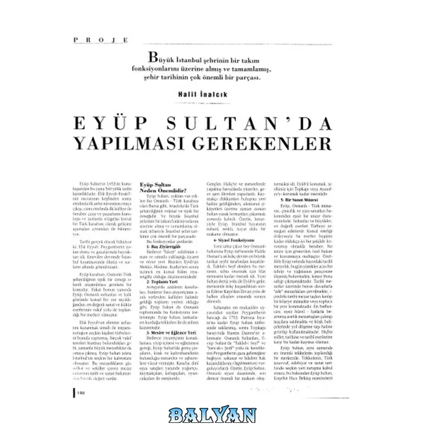 Eyüp Sultan’da Yapılması Gerekenler