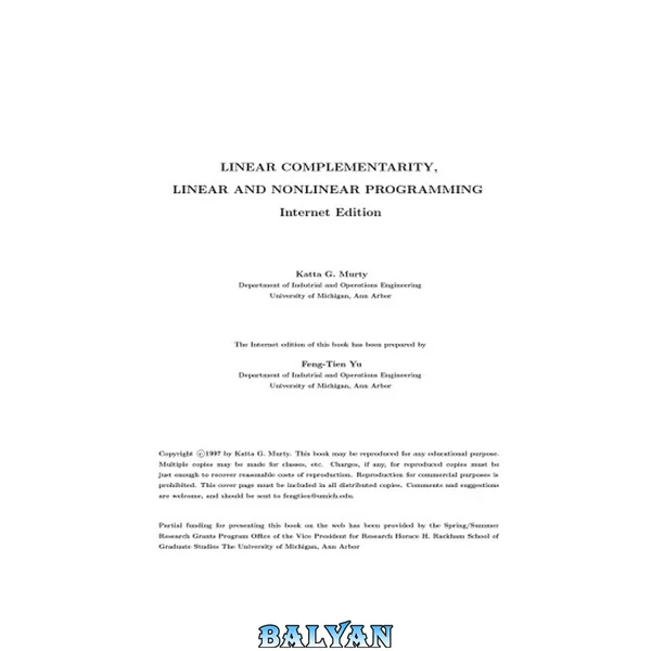 Linear complementarity, linear and nonlinear programming