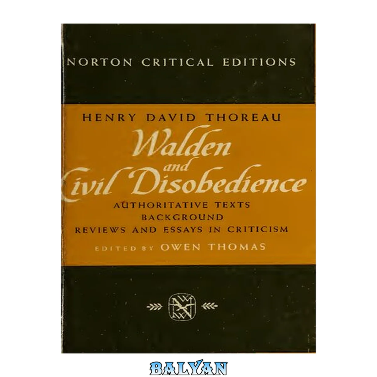 جلد کتاب Walden and Civil Disobedience