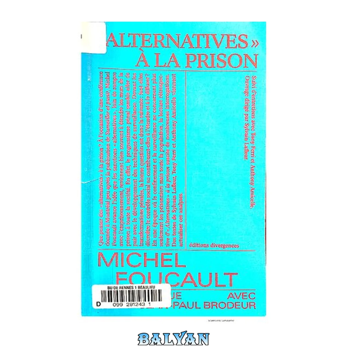 جلد کتاب Alternatives à la prison