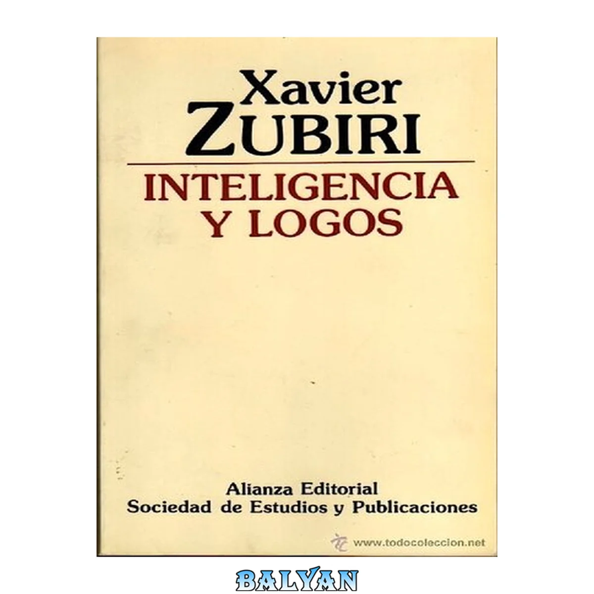 جلد کتاب Inteligencia sentiente. Tomo II, Inteligencia y logos