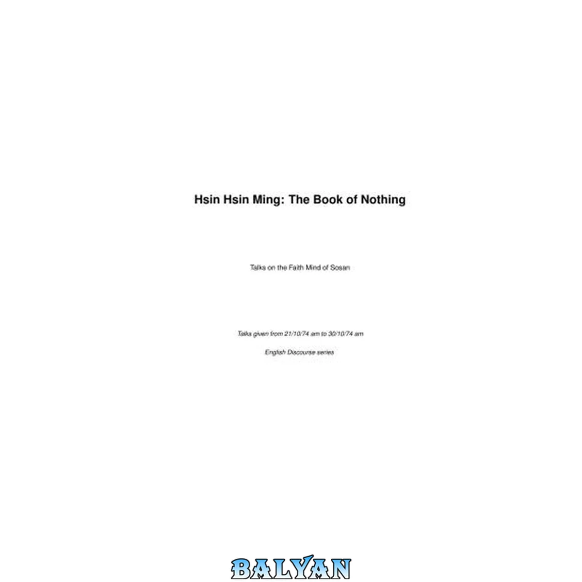 جلد کتاب The Book of Nothing