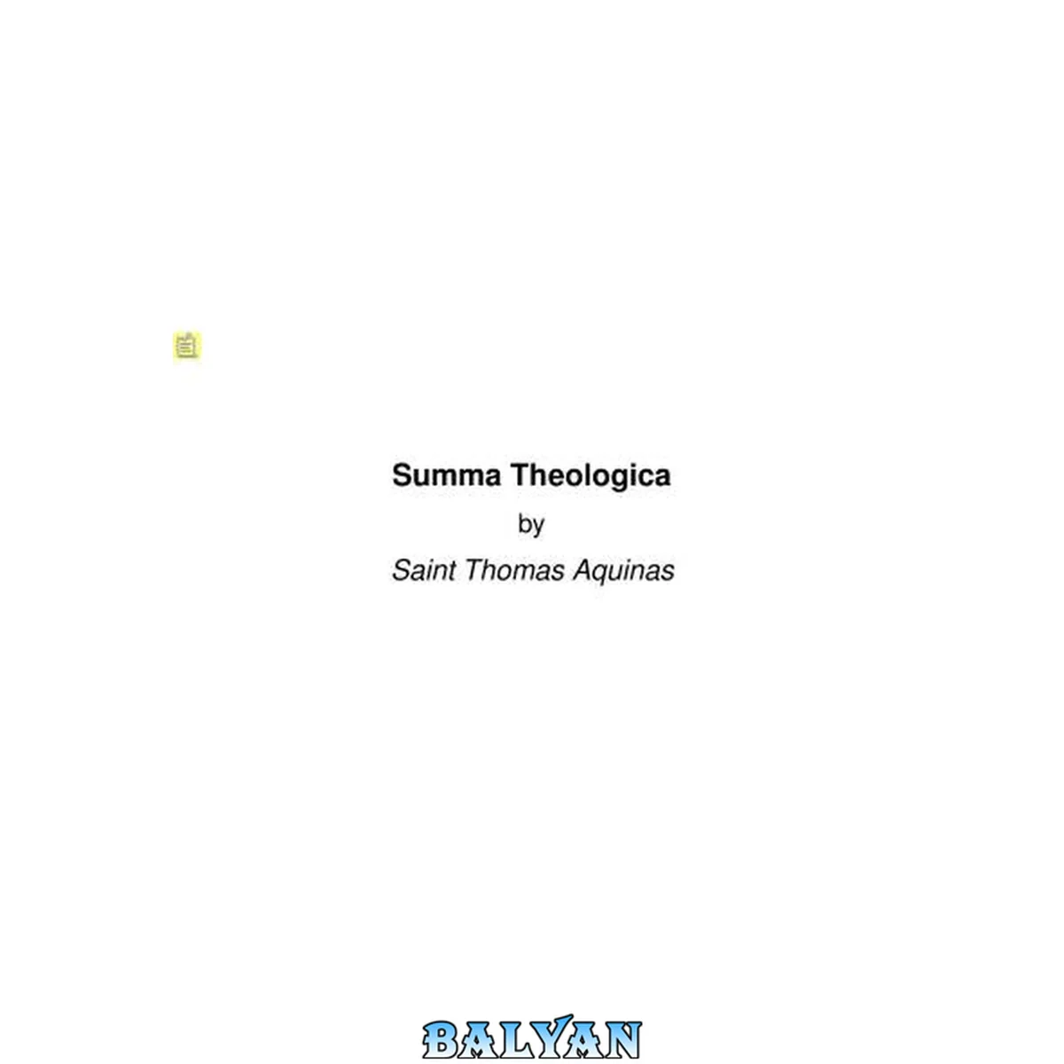 جلد کتاب Summa TheologicaSumma Theologica