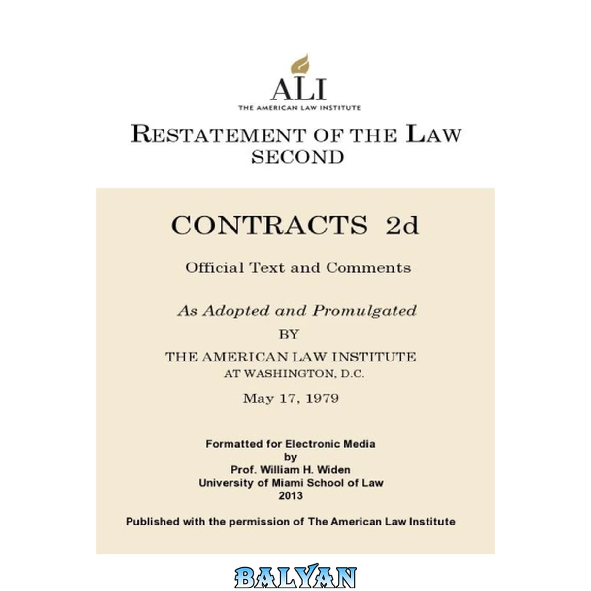 جلد کتاب Restatement of the Law Second (R2K)