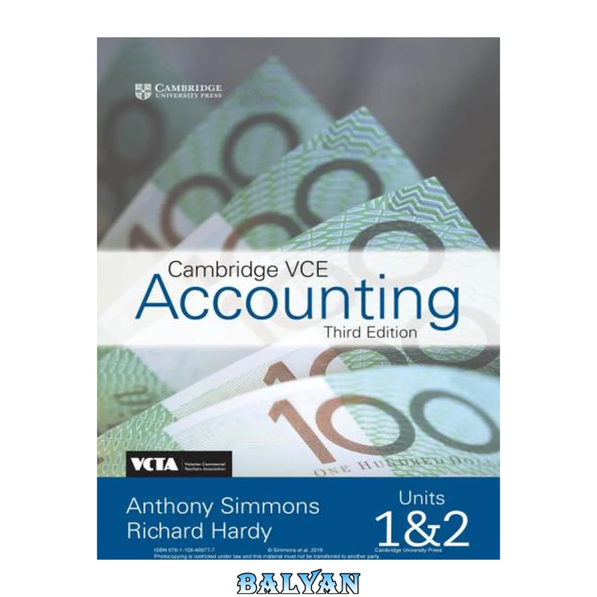 جلد کتاب CAMBRIDGE VCE ACCOUNTING UNITS 1&amp;2 3rd edition