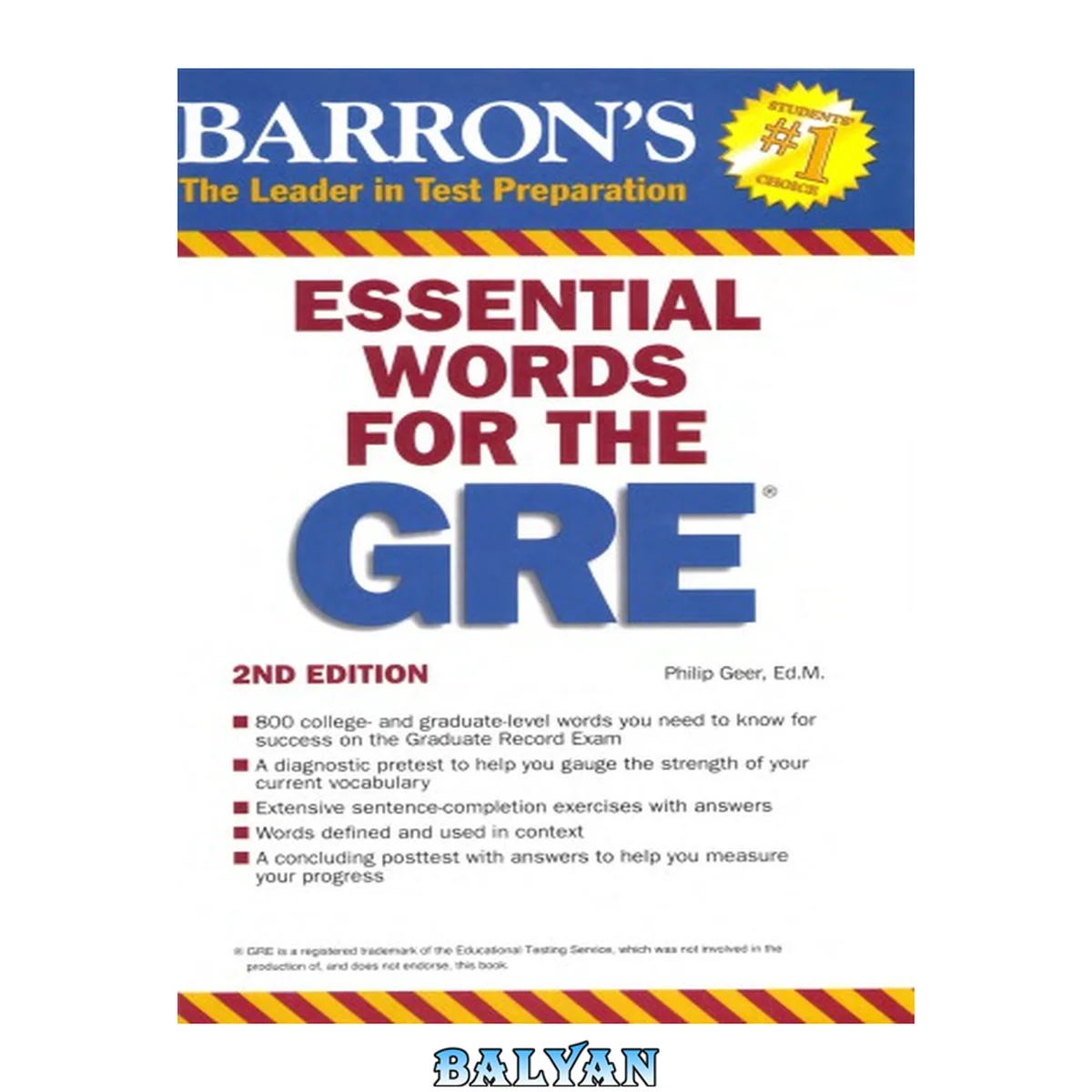 جلد کتاب Essential words for the GRE : your vocabulary for success on the GRE general test