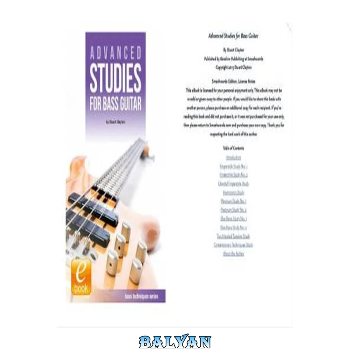 جلد کتاب Advanced Studies For Bass Guitar.