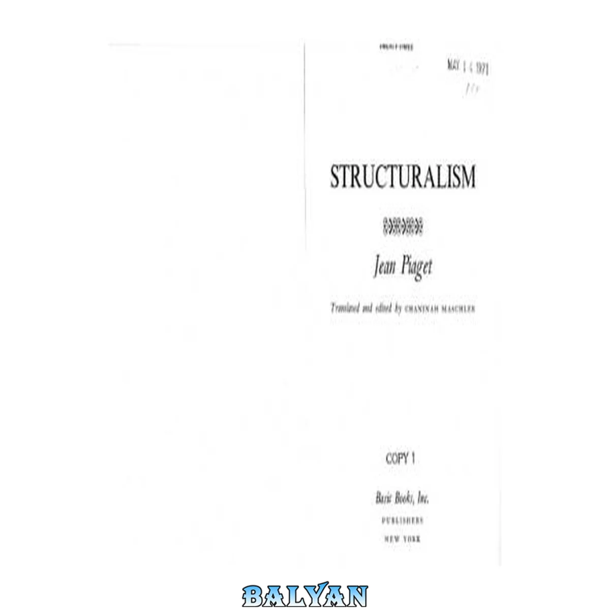 جلد کتاب Structuralism