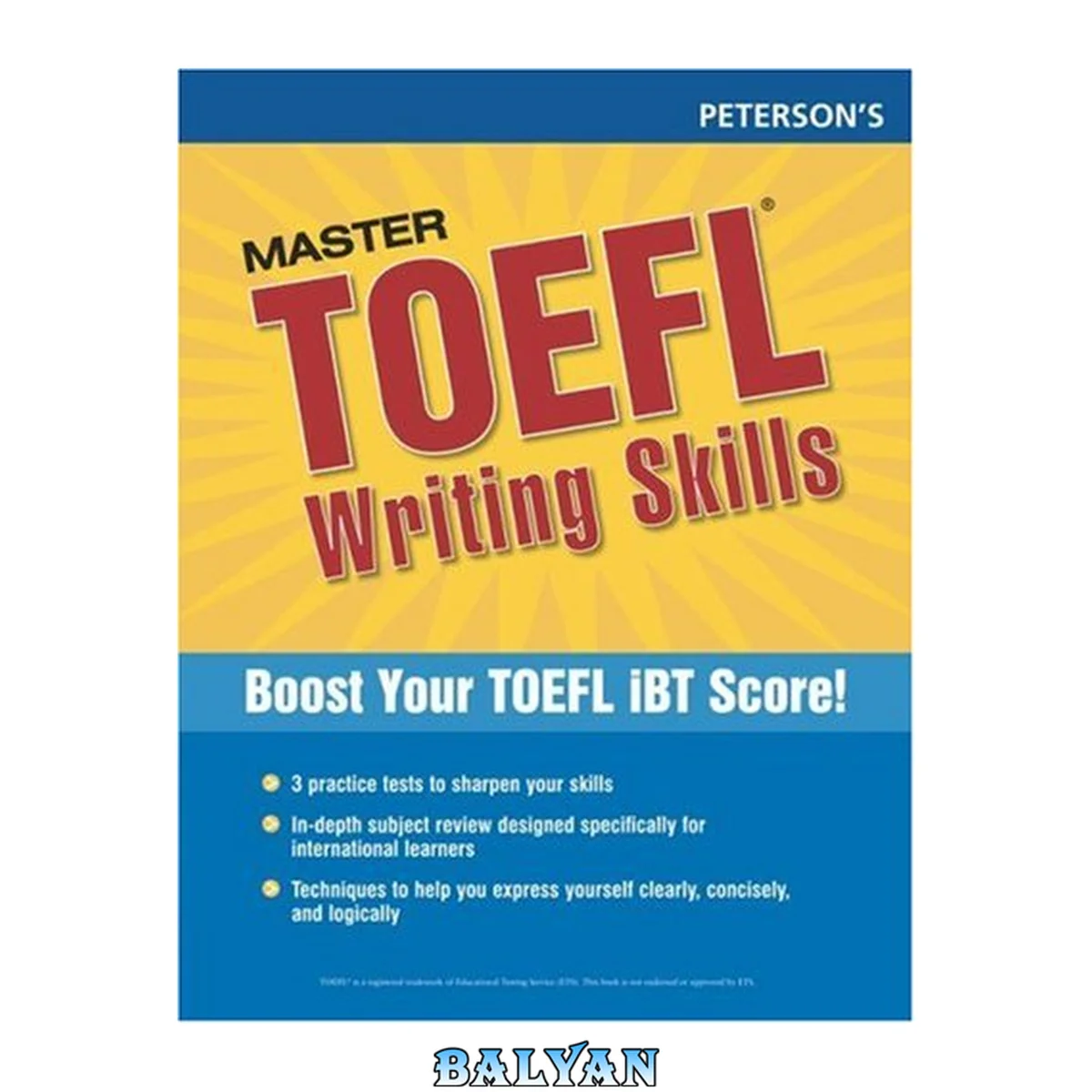 جلد کتاب Master the TOEFL Writing Skills, 1st ed (Peterson's Master the TOEFL Writing Skills)