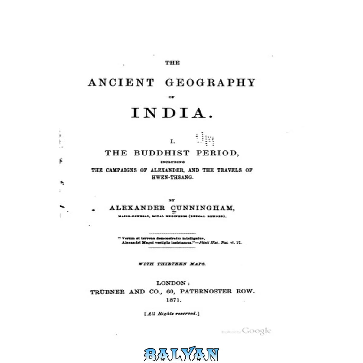 جلد کتاب The ancient geography of India