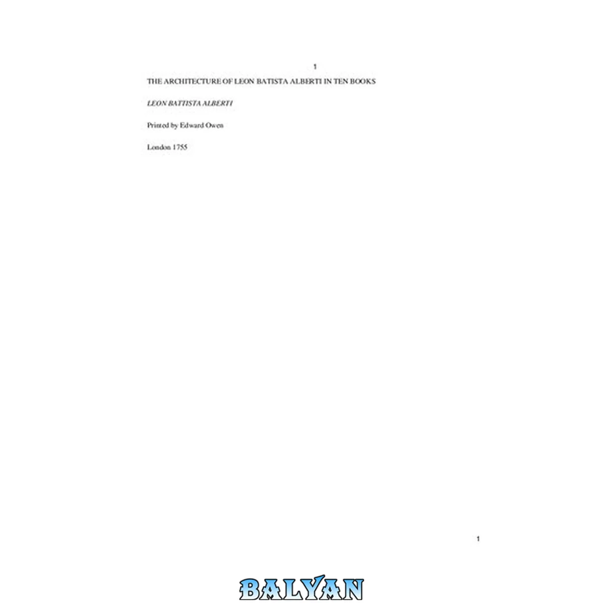 جلد کتاب The Architecture of Leon Battista Alberti in ten books