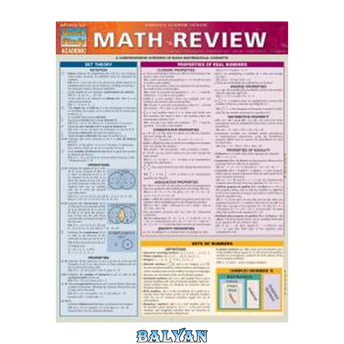 جلد کتاب Math Review : A QuickStudy Reference Guide