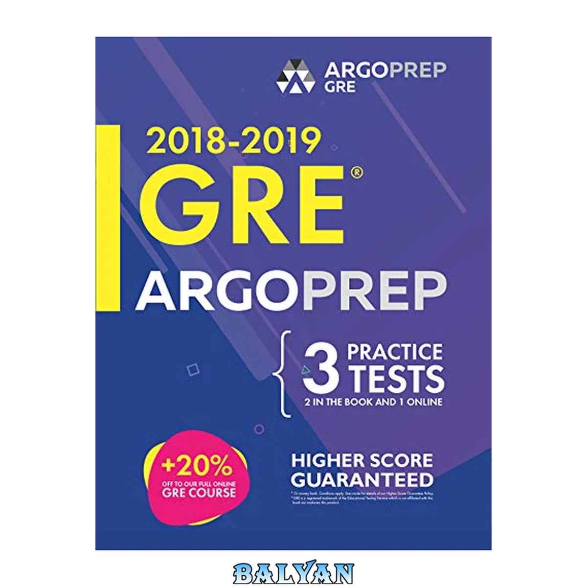جلد کتاب GRE by ArgoPrep: : GRE Prep 2018 + 14 Days Online Comprehensive Prep Included + Videos + Practice Tests | GRE Book 2018-2019 | GRE Prep by ArgoPrep