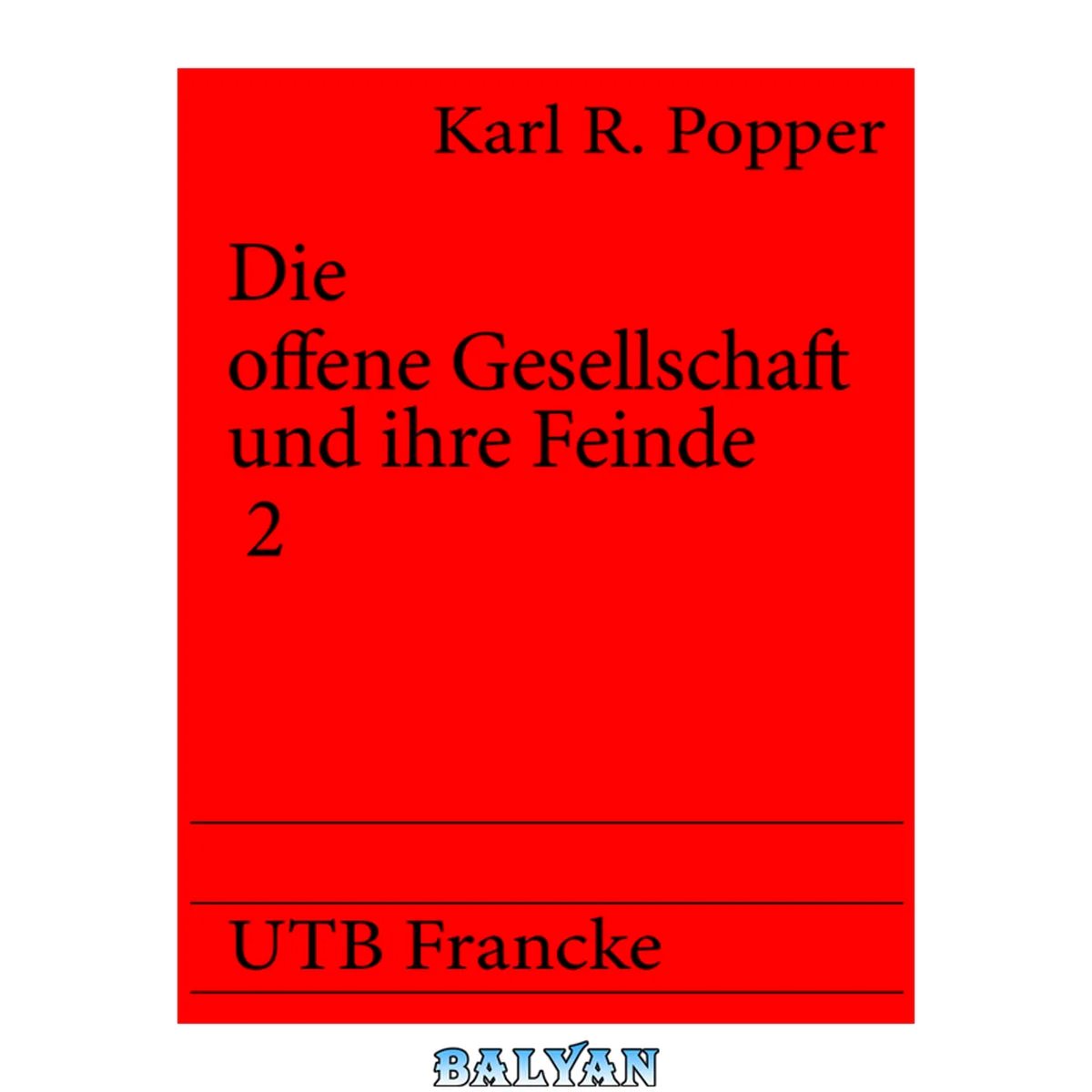 جلد کتاب Die offene Gesellschaft ... 2