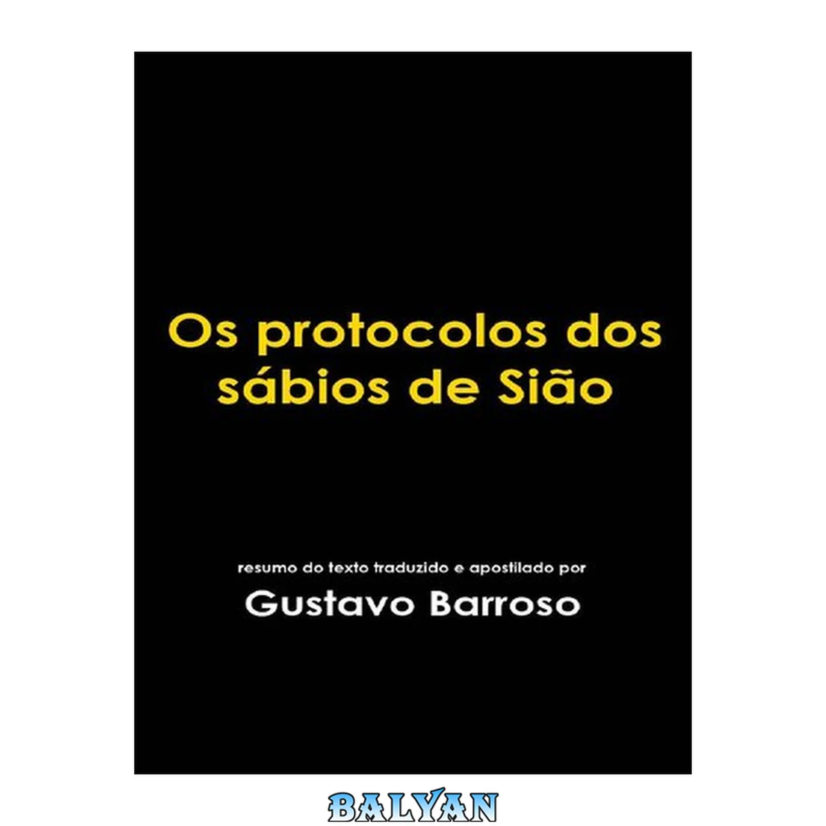 جلد کتاب Os Protocolos dos Sábios de Sião