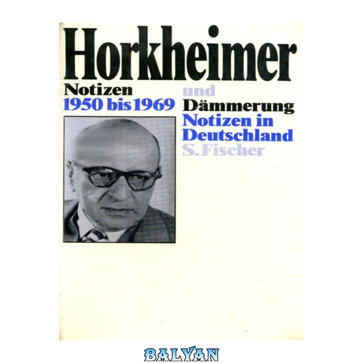 جلد کتاب Notizen und Daemmerung