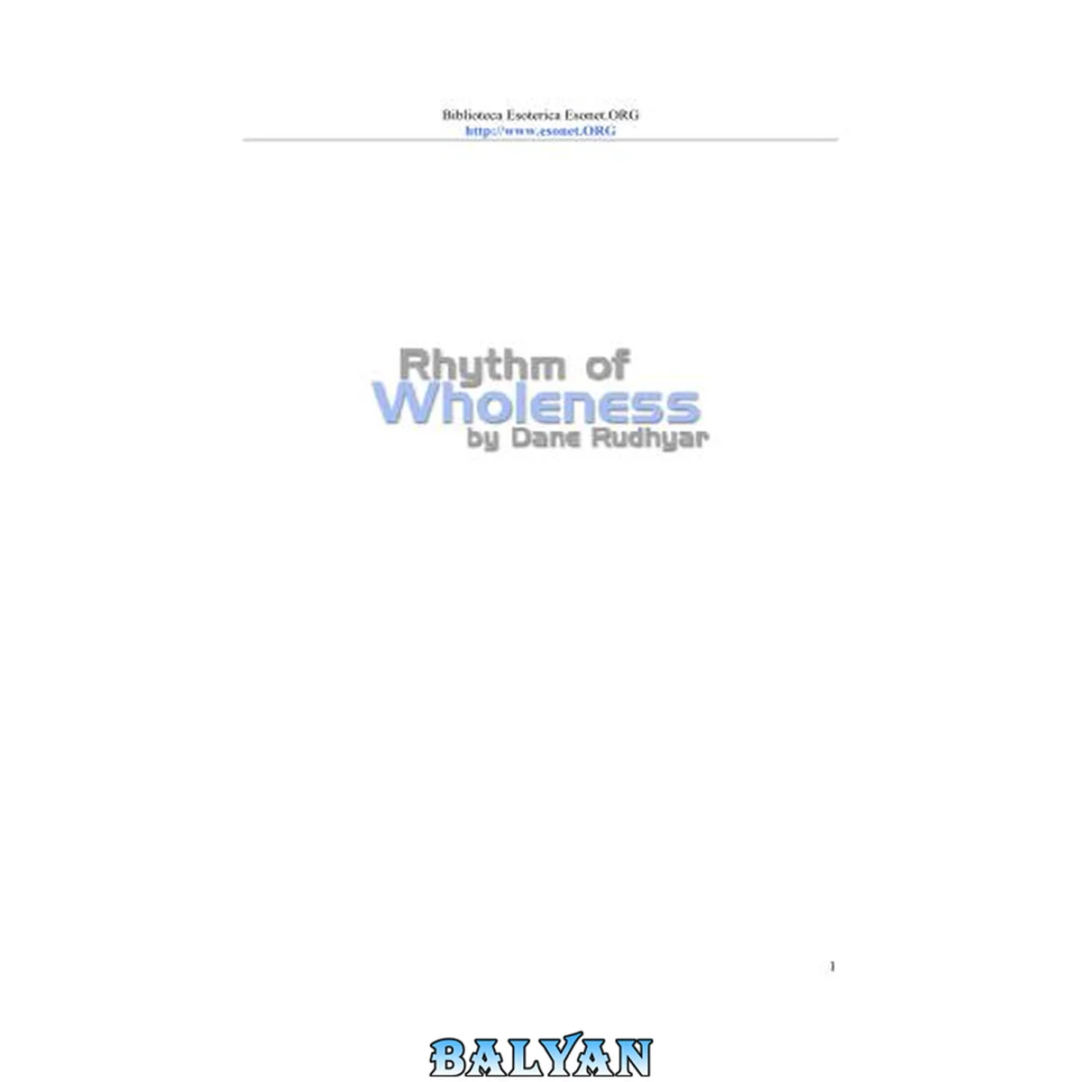 جلد کتاب Rhythm Of Wholeness