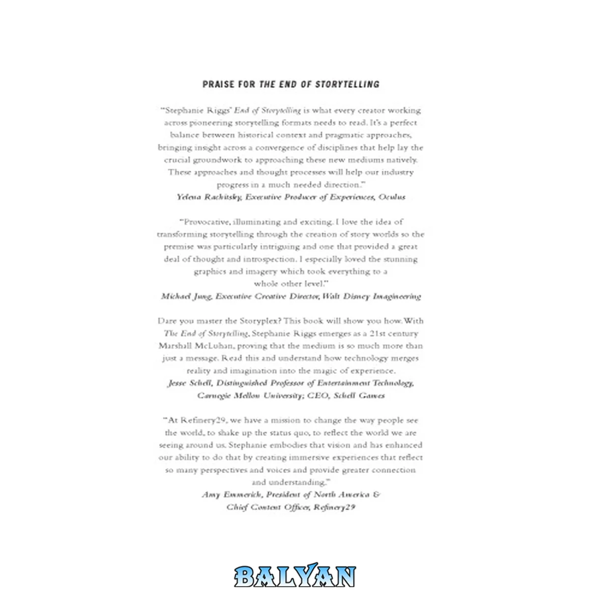 جلد کتاب The End of Storytelling: The Future of Narrative in the Storyplex