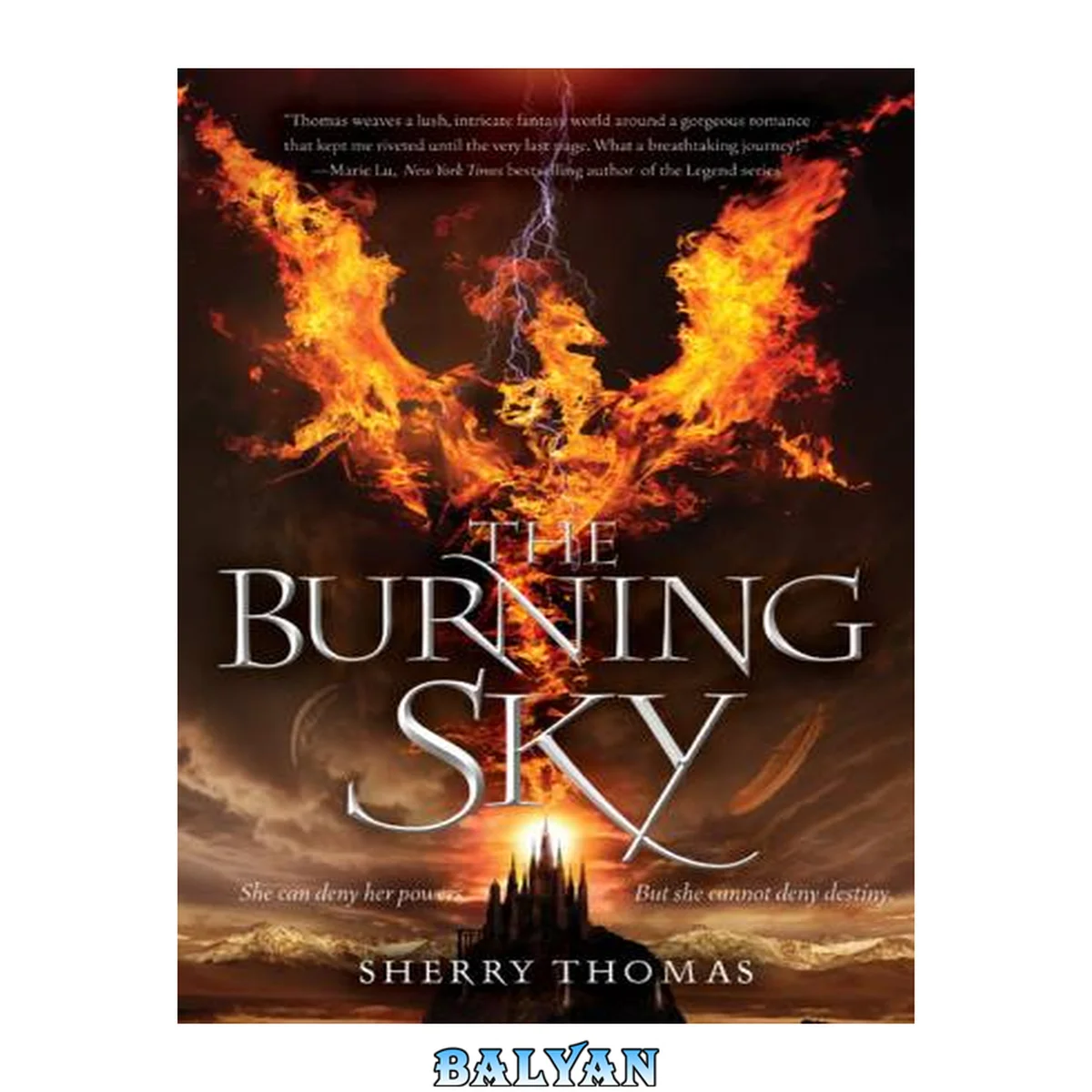 جلد کتاب The burning sky. (Elemental trilogy, vol. 1.)