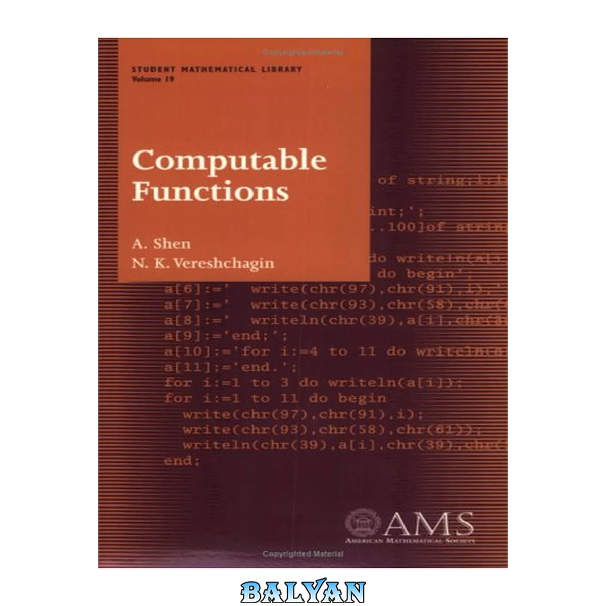 جلد کتاب Computable Functions (Student Mathematical Library, Vol. 19) (Student Mathematical Library, V. 19)
