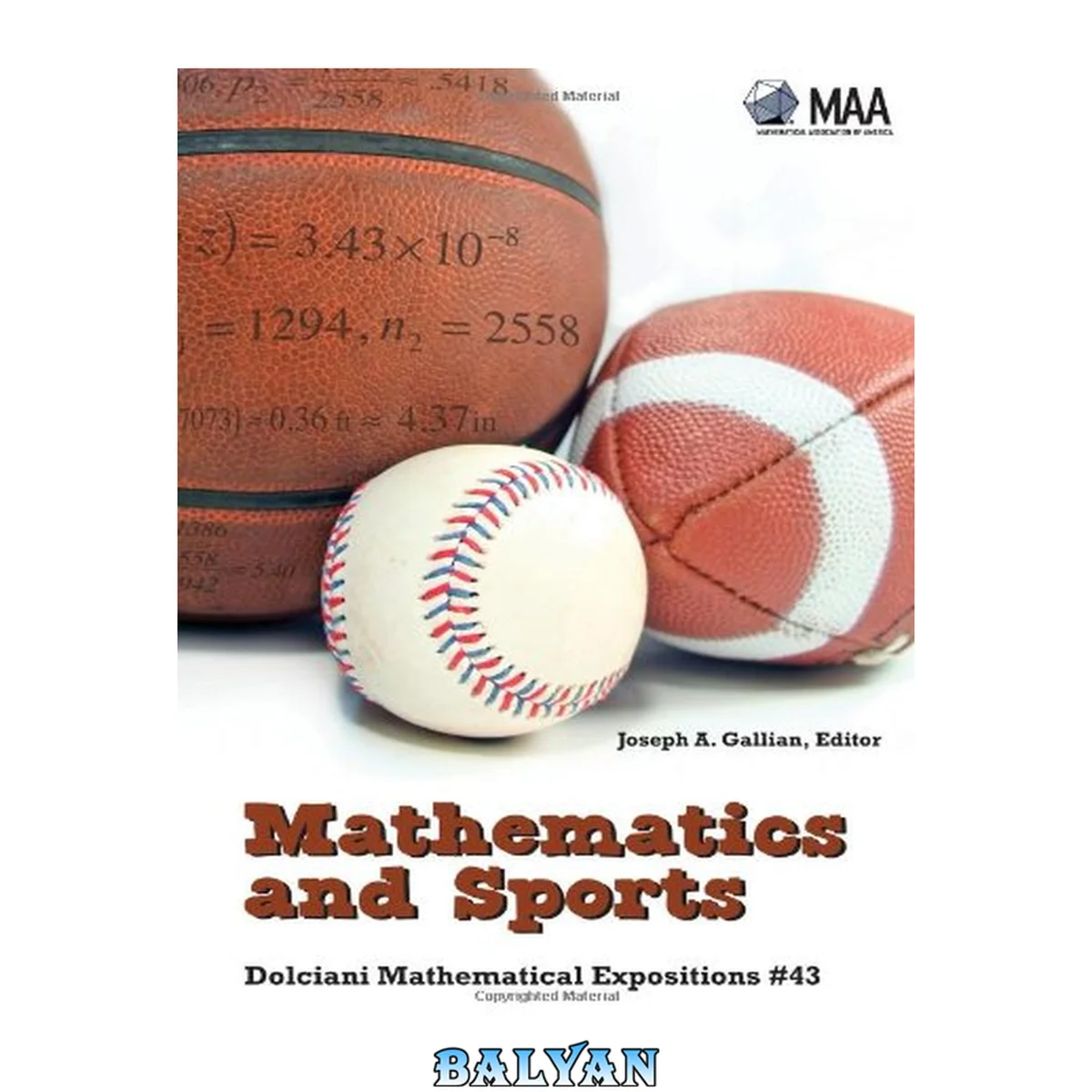 جلد کتاب Mathematics and Sports (Dolciani Mathematical Expositions, Series Number 43)