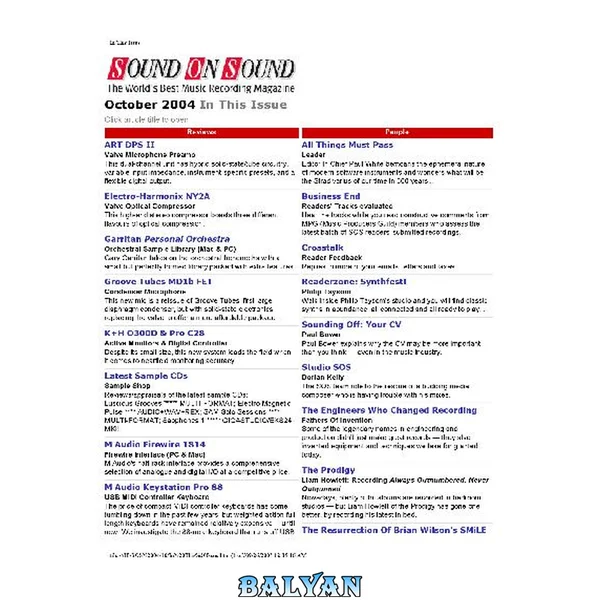 Sound on Sound (October 2004)